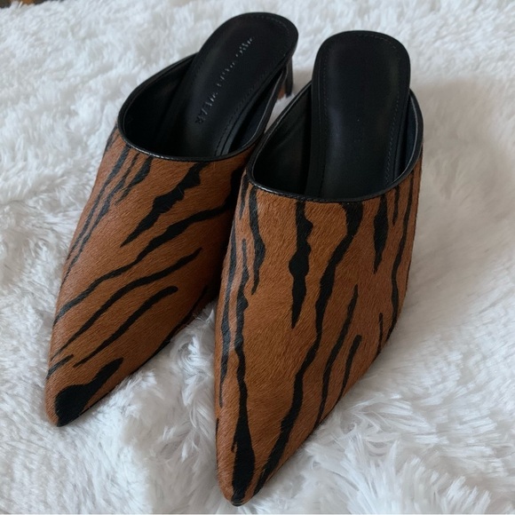 Nordstrom Who what wear Kayla Mules animal print pump open back Y2K size 7 - Picture 1 of 5